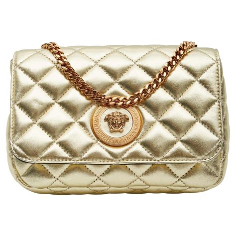 versace crystal bag|Versace quilted leather bag.